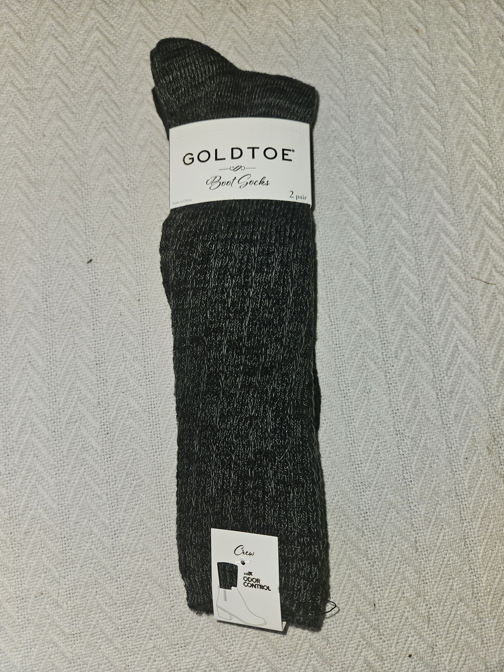 Gold Toe Charcoal Crew Boot Socks - Women's 2 Pair